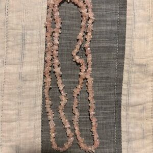 Delicate Pink Chip Bead Necklace - Women's Jewelry